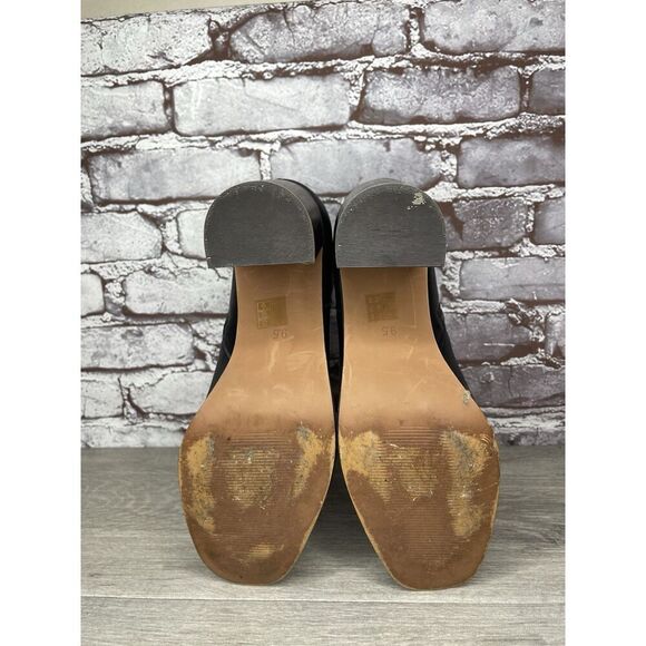 Madewell Brenner Black Brown Leather Block Heel Booties Zip Boots Women 9.5M US - Picture 12 of 16